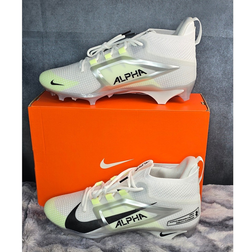 NWB Nike Alpha Menace 4 Elite Metallic/Photon Dust/Black Football Cleats  11